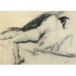Mikhail Evdokimovich Tkachev (Russian 1912-2008): Sleeping Nude, charcoal dated '63 and numbered 139