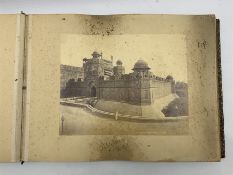 Album containing approximately fifty albumen prints of India, with 'Bourne & Shepherd, Calcutta, Sim