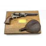 Colt .36 Navy revolver, serial number 134434 with octagonal barrel inscribed 'Address Col Saml Colt