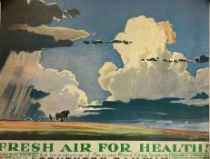 Four prints of railway posters comprising after Fred Taylor LNER Whitley Bay, after H.G.Cawthorn SR