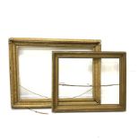 Large 19th century giltwood and gesso picture frame with moulded detailing, 103cm x 78cm together wi