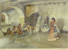 Sir William Russell Flint (Scottish 1880-1969): 'The Green Parrot' and 'Wash Day', two colour prints