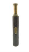 'The Lord Bury' four draw brass and leather covered telescope by J H Steward, London No. 2286 extend