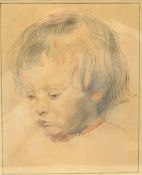 Circle of Augustus Edwin John (British 1878-1961): Portrait of a Young Child, pastel