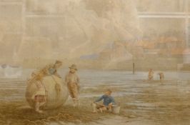 Edward C Booth (British 1821-post 1893): 'The Harbour Buoy Whitby', watercolour signed titled and da