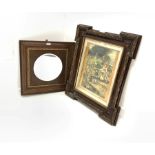 Victorian print 'The Ferry' in ornamental frame 72cm x 62cm together with a 19th/ early 20th century