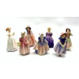 Seven Royal Doulton figures comprisng: Tinkle Bell, Dinky Do, Ivy, Lily, Babie, Marie and Catherine,