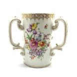 20th century Dresden Tyg hand-painted with floral sprays and gilt borders, H21cm