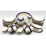 Royal Worcester Regency pattern tea and dinner service for eight covers comprising eight dinner plat