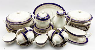 Royal Worcester Regency pattern tea and dinner service for eight covers comprising eight dinner plat