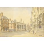 Alfred Gill (British 1897-1981): 'St Michael le Belfrey and the Minster York', watercolour signed an