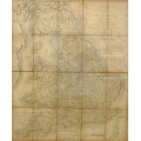 John Cary (British 1754-1835): 'Reduction of his Larger Map of England and Wales', hand-coloured eng