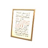 Illuminated Musical manuscript on two vellum leaves illustrated in black and red in double sided fra