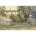 M Myers (British early 20th century): 'Steeton Hall' Keighley, watercolour signed titled and dated '