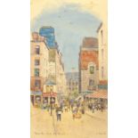 David Small (Scottish 1846-1927): 'From the Rue de Rivoli', watercolour signed and titled 23cm x 14c