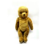 Vintage plush covered teddy bear with growler H57cm