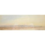 Circle of Edward Lear (British 1812-1888): North African Desert Scene, watercolour unsigned