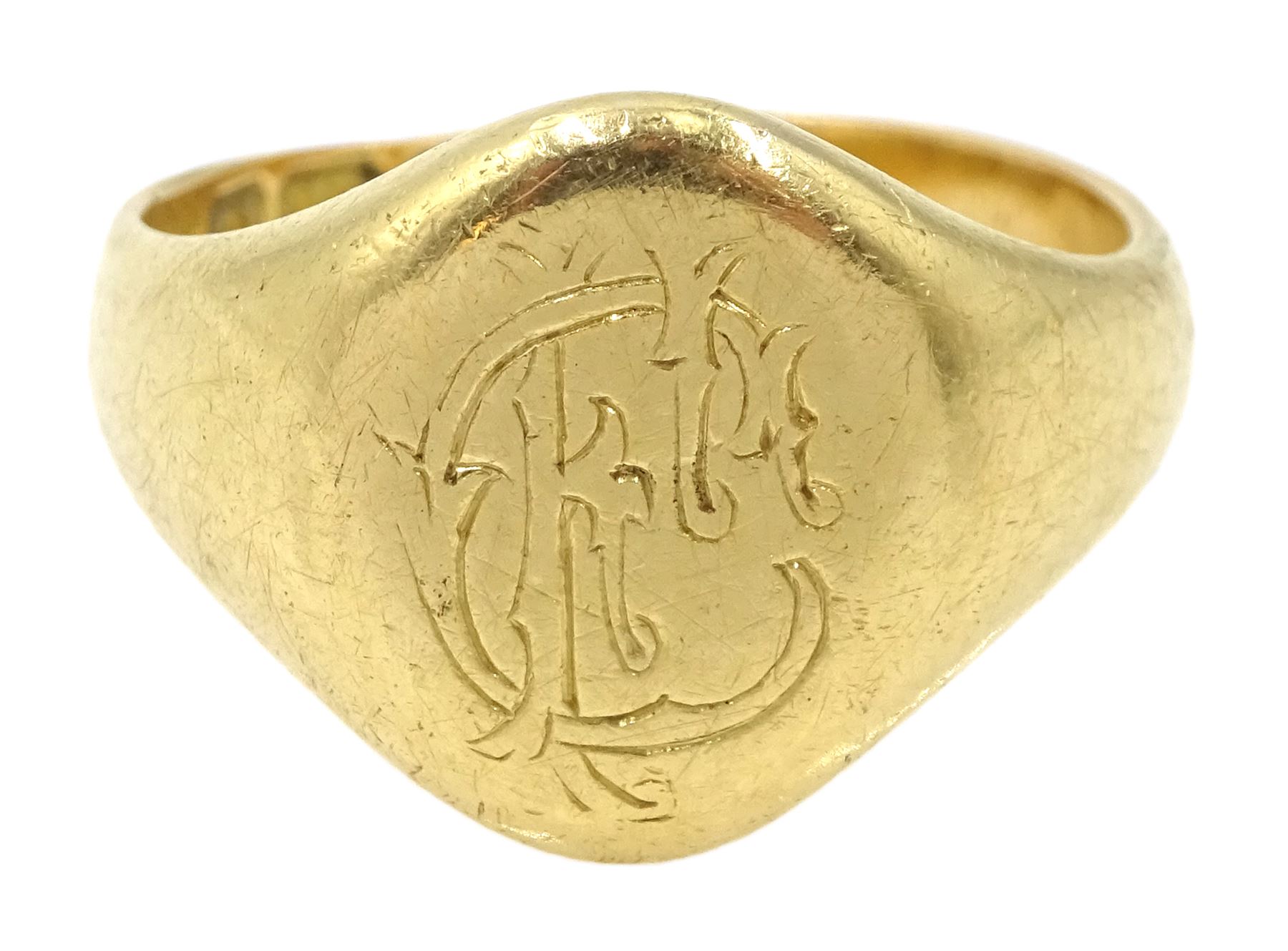 Early 20th century 18ct gold signet ring