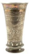 19th Century North European silver beaker vase