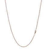 9ct rose gold cable link necklace with clip