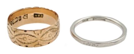 Victorian 9ct rose gold wedding ring