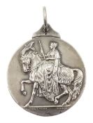 Silver 'Shire Horse Society' pendant medallion by Mappin & Webb