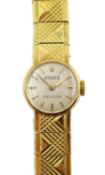 Rolex Precision 18ct gold ladies manual wind bracelet wristwatch