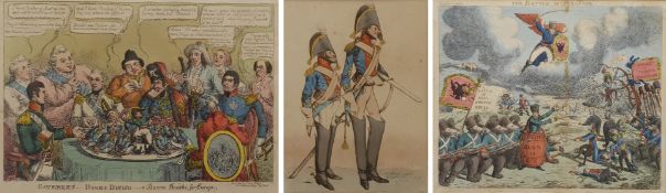 Charles Williams (British ?-1830): 'Caterer's - Boney Dish'd', hand-coloured etching pub. S Knight,