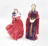 Royal Doulton figure Matilda 1080-1118. HN2011 together with a Coalport figure (2)