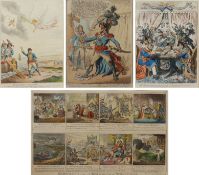After James Gillray (British 1756-1815): 'Democracy - or a Sketch of the Life of Buonaparte', 'Buona