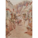 Thomas Herbert Victor (AKA W Sands) (British 1894-1980): 'Clovelly', watercolour signed with pseudon