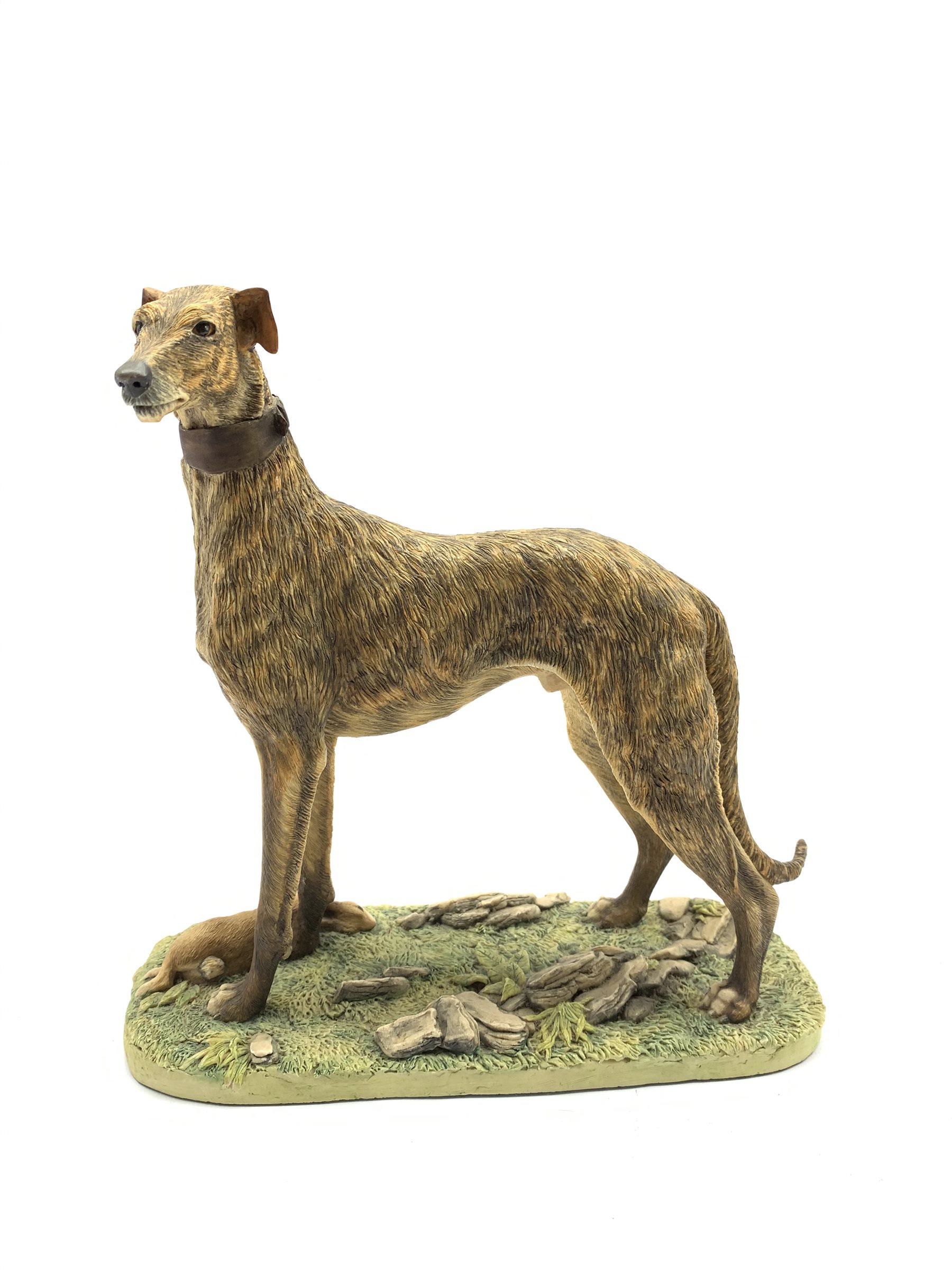 Border Fine Arts standing lurcher with a rabbit at its feet by Elizabeth Waugh limited edition No.19