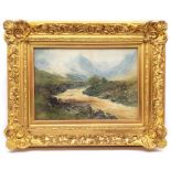 Thomas Swift Hutton (British 1860-1935): Highland Beck, watercolour signed 38cm x 55cm in fine gilt