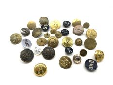 Three brass hunt buttons 'L B H' by Freeman & Co, two others 'C F H' and various other hunt buttons