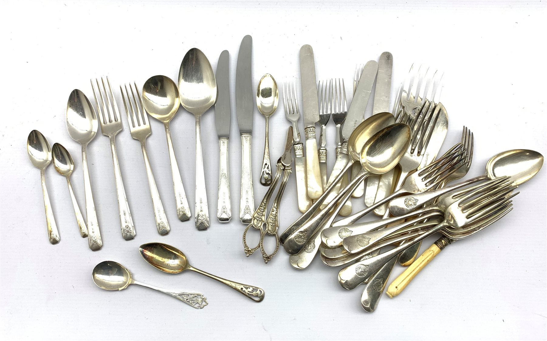 Community 'Milady' pattern cutlery service for twelve settings, lacking six dessert knives and one t