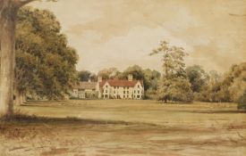 English School (19th/20th century): 'Wortham Manor' Devon, watercolour titled 15cm x 24cm; six mainl