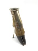 Taxidermy - Stags foot with silver mounts to form a match holder inscribed 'Devon and Somerset Stag