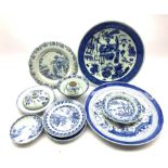 18th century Chinese Export blue and white plate, Chinese Provincial bowl, together with other Chine