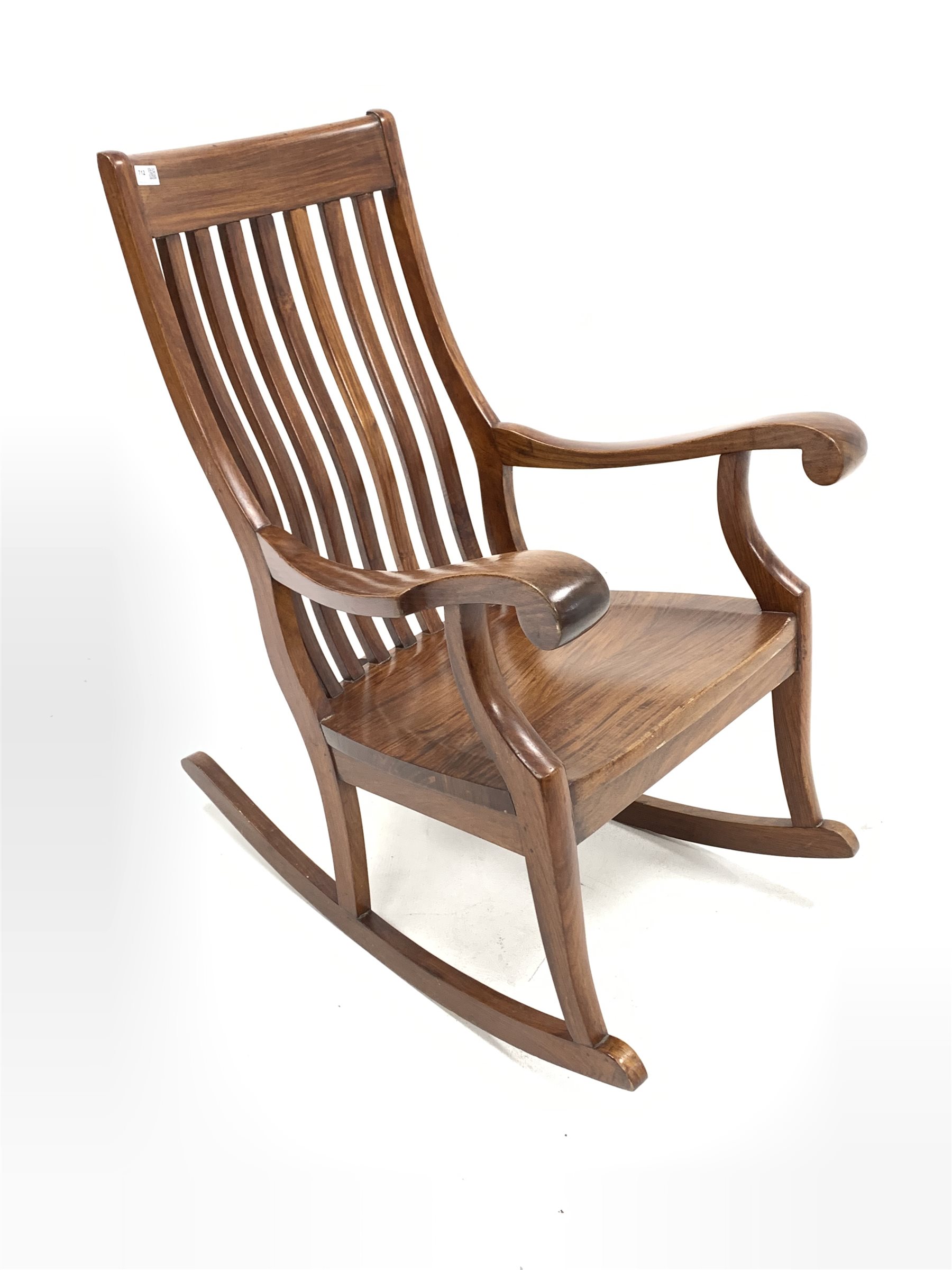 20th century hardwood rocking chair