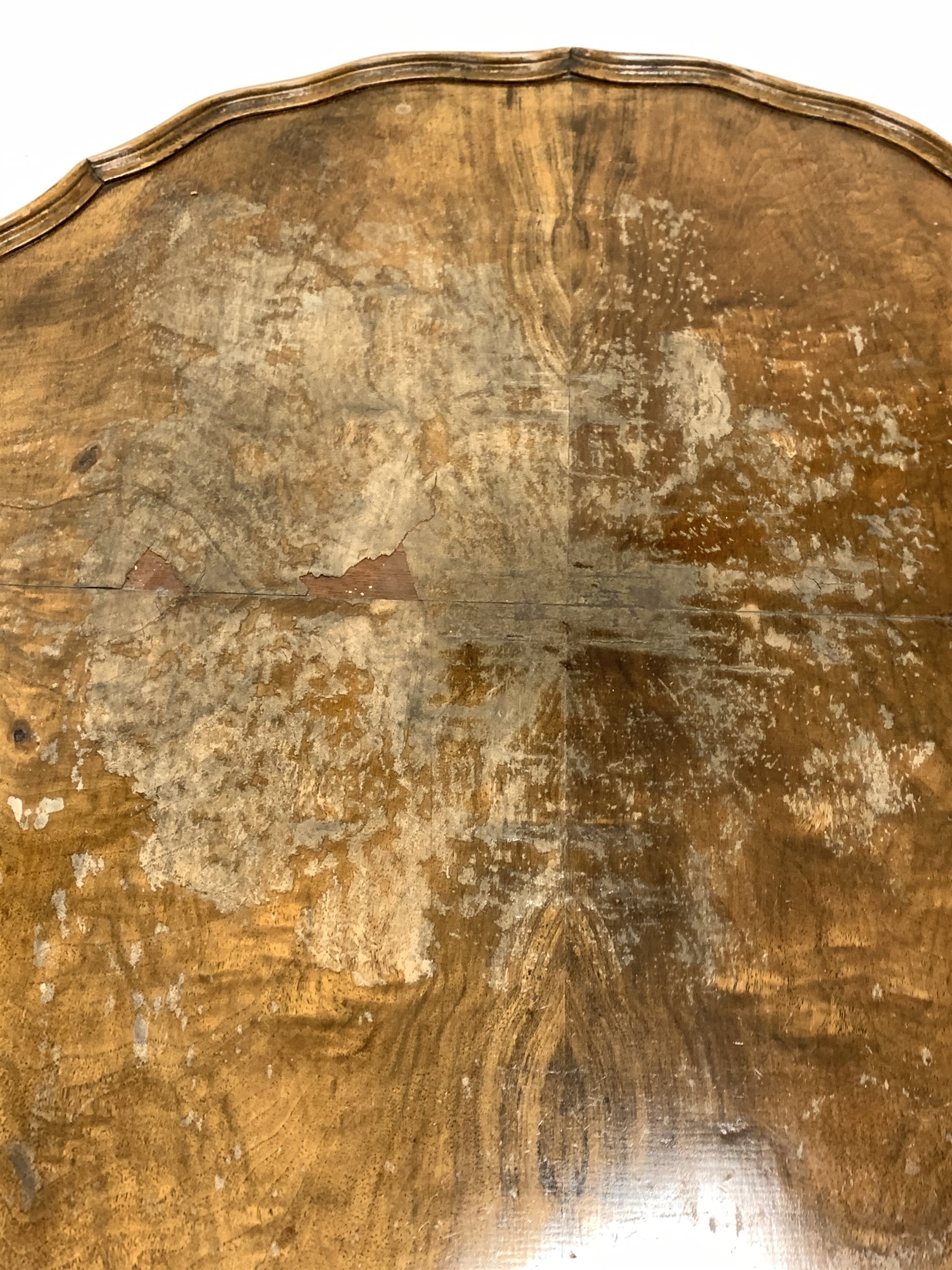 Early 20th century walnut nest of five tables, the larger circular table with pie crust top, and all - Image 3 of 4