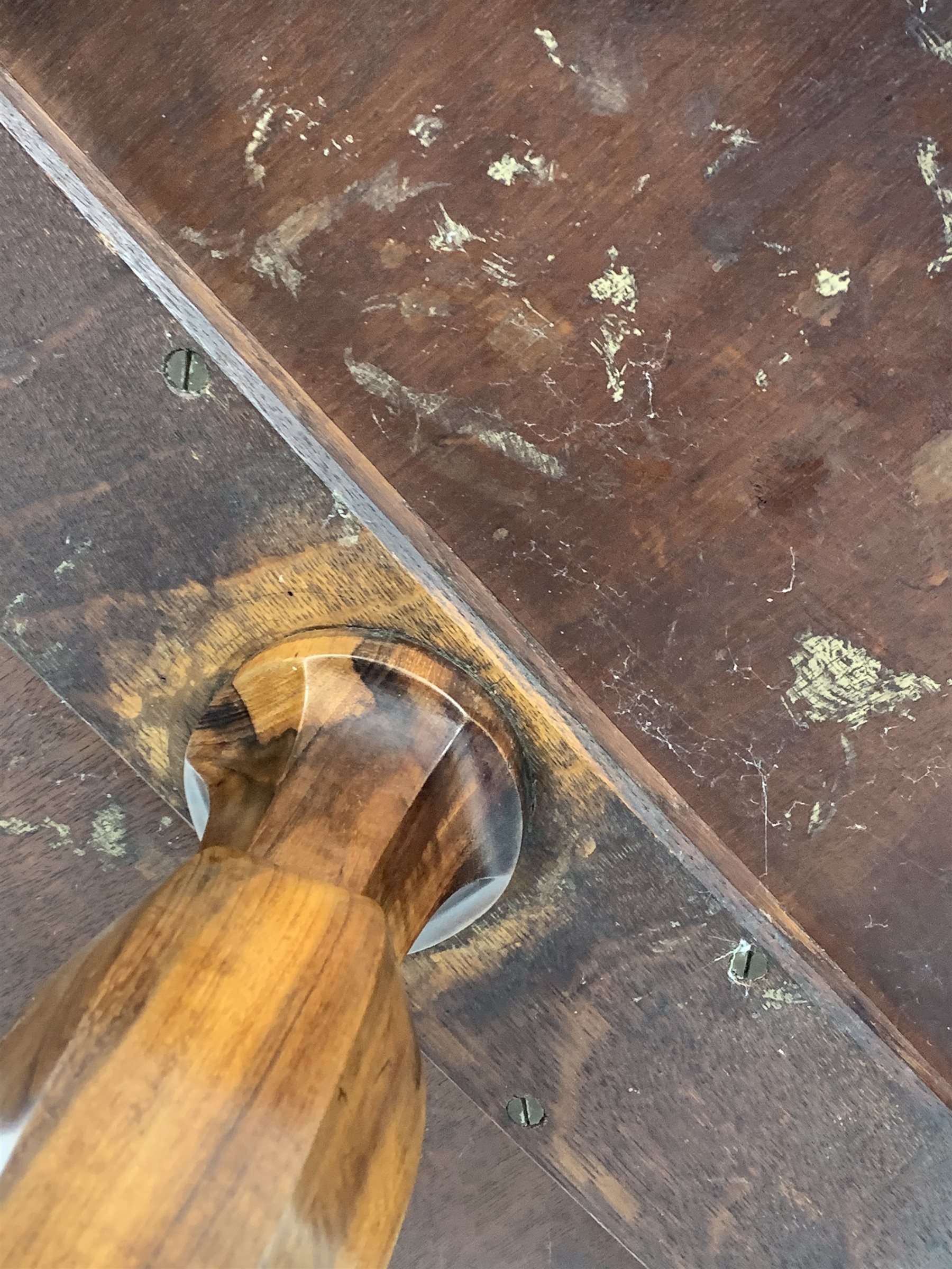 Mid 19th century rosewood lamp table, the circular top raised on a shaped and tapered octagonal colu - Image 3 of 4