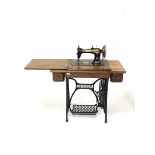 Early 20th century treadle Singer sewing machine
