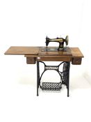 Early 20th century treadle Singer sewing machine