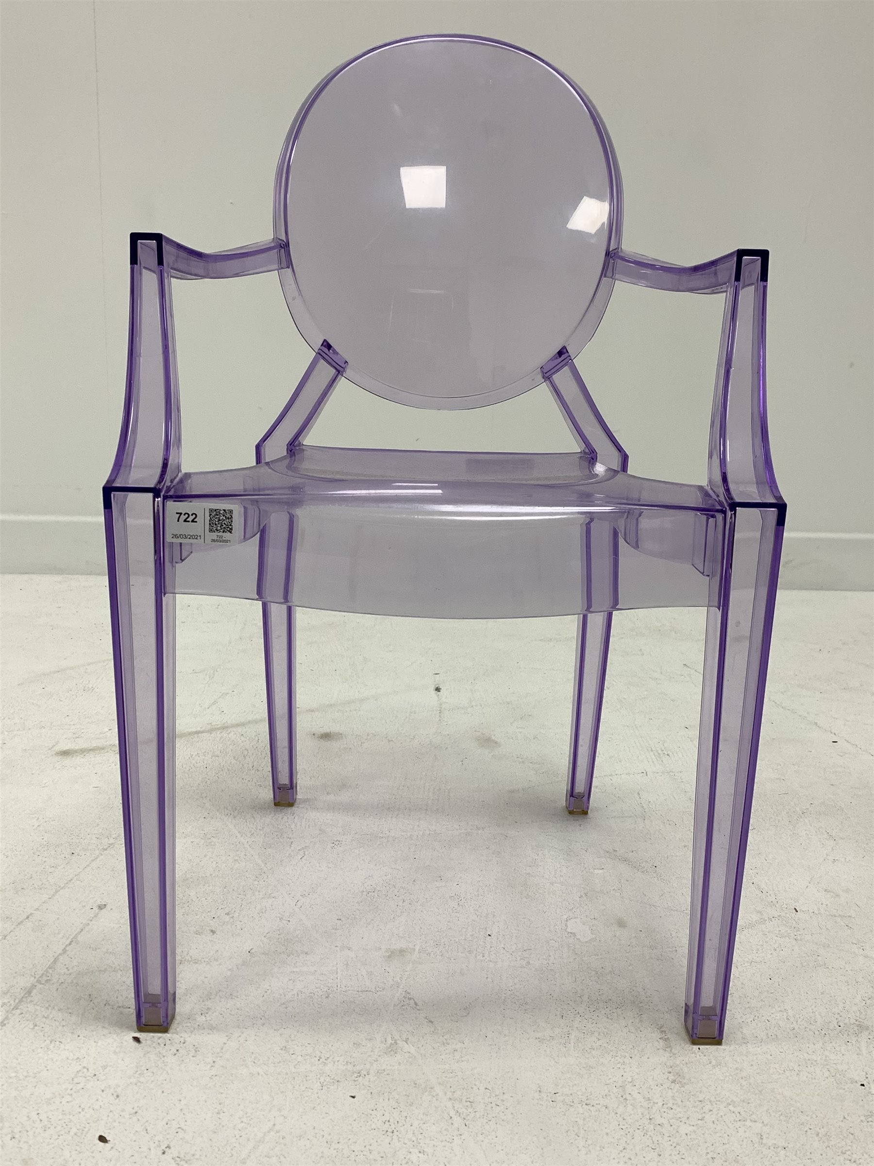 Philippe Starck for Kartell - Childs purple acrylic 'Lou Lou Ghost' chair - Image 2 of 3