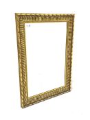 20th century gilt framed wall mirror, with moulded frame enclosing a bevelled mirror plate