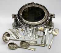 Sterling silver gilt heart shaped tea caddy spoon by R. Wallace & Sons, Norwegian silver-gilt and en