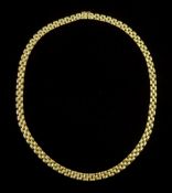 18ct gold link necklace stamped 750, approx 30.7gm