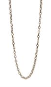 9ct gold belcher link chain necklace, stamped 375, approx 18.65gm