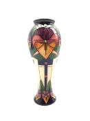 Moorcroft Trilogy pattern vase designed by Rachel Bishop, 2006 H22cm