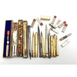 Collection of assorted Eversharp gold-filled and silver-plated propelling pencils, together with cas